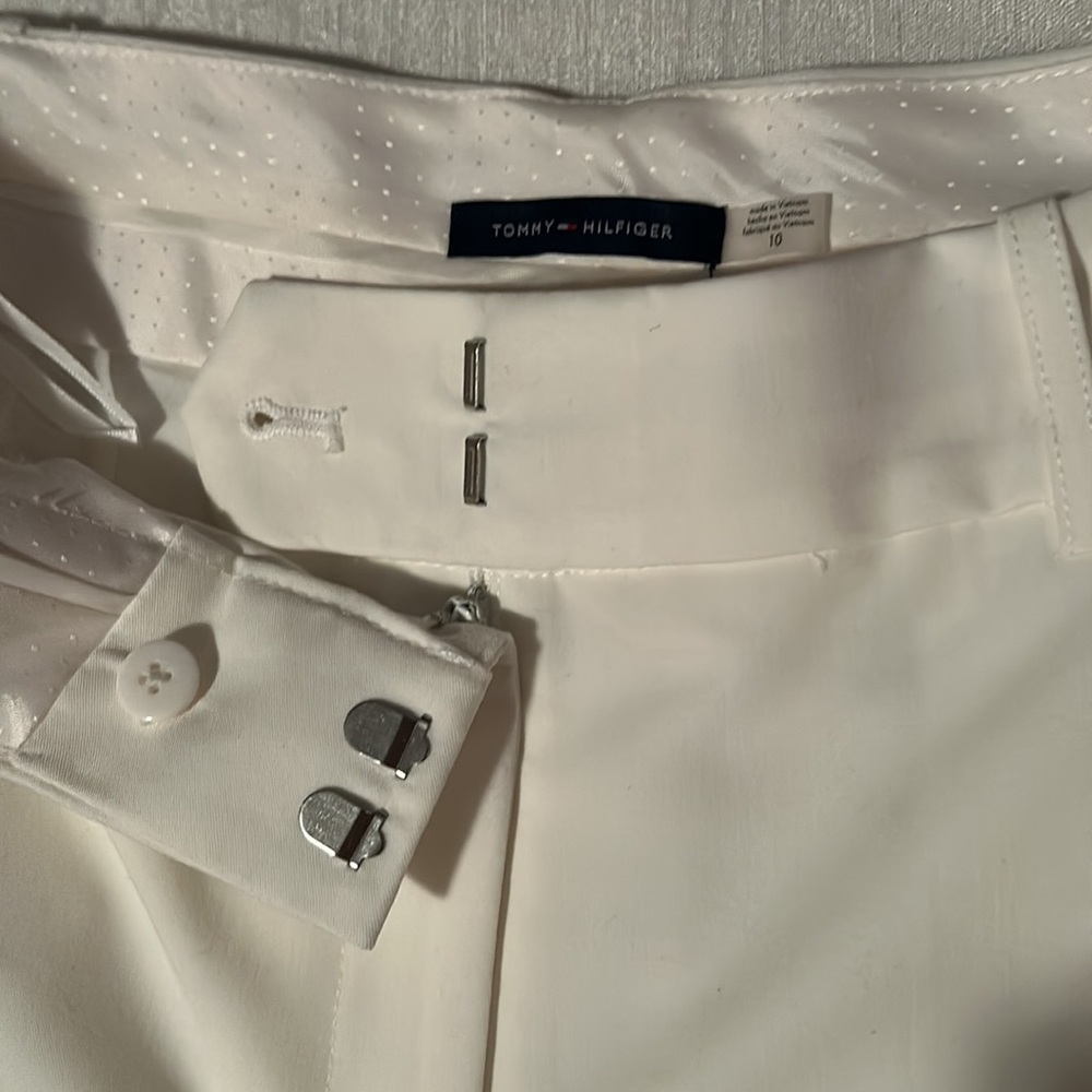 Ivory Suit Pants Size 10 Tommy Hilfiger - Picture 3 of 7